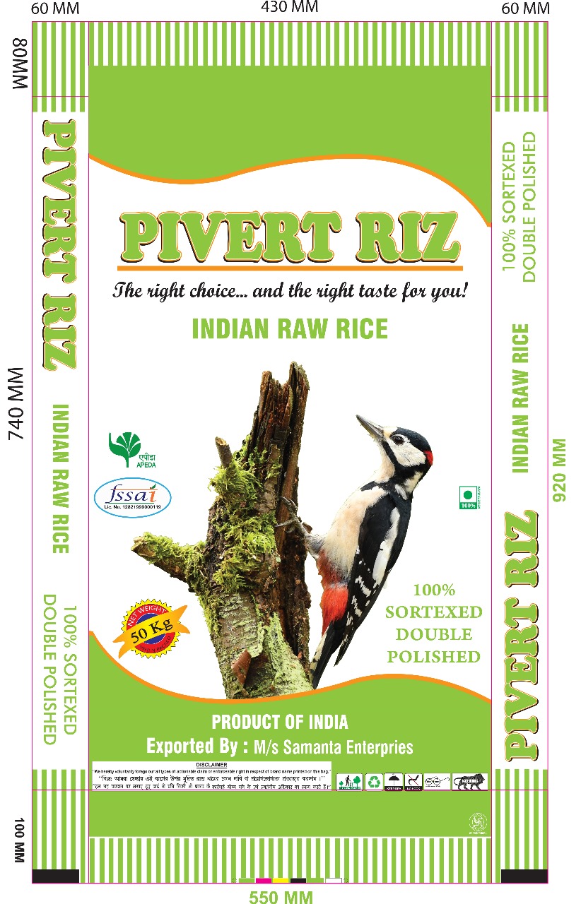 Pivert Riz Raw Rice Green
